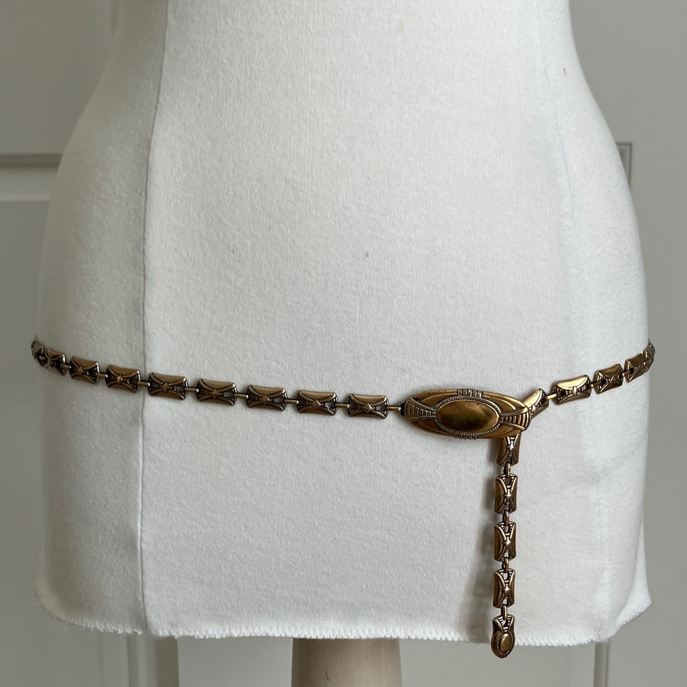 VTG Fossil 1996 Gold Chain Belt